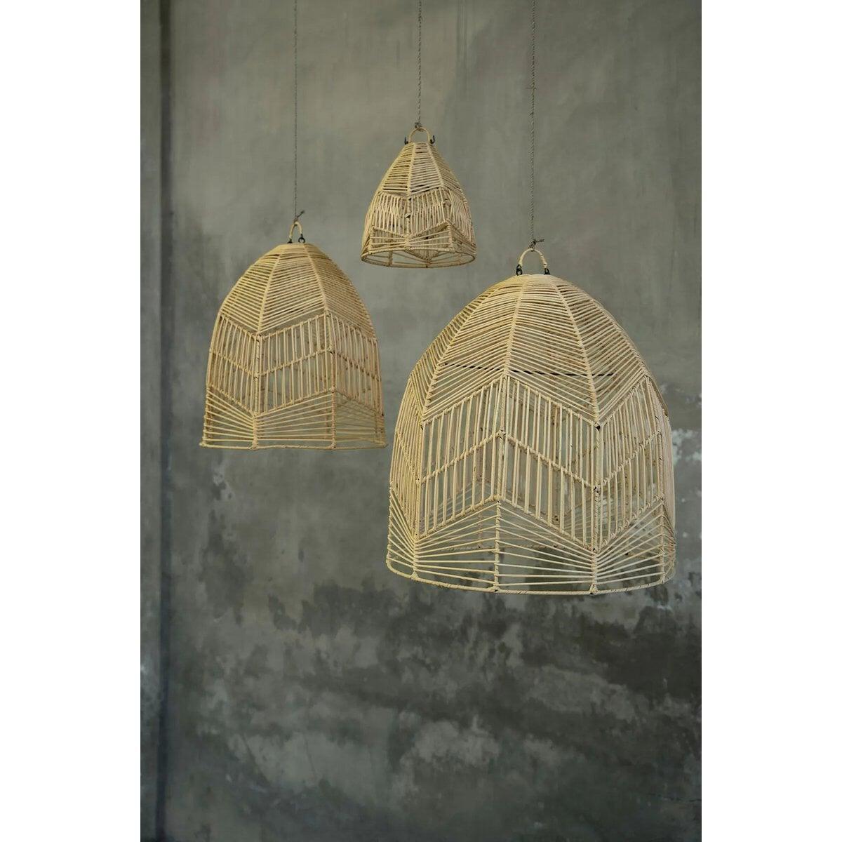 Handgemaakte Rotan Hanglamp - Boho Stijl - 50x50x50 cm - Natuurlijk hanglamp Bazar Bizar Living 