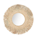 Rotan Spiegel - Natuurlijke Elegantie & Boho Stijl - 65x65 cm Decoratie Spiegel Bazar Bizar Living 