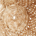 Binnenkant van de Boho Hanglamp M, geweven patroon met lichtreflectie