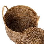 Open Java rotan mand met zicht op binnenzijde – ruim en praktisch voor opbergen