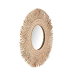Rotan Spiegel - Natuurlijke Elegantie & Boho Stijl - 65x65 cm Decoratie Spiegel Bazar Bizar Living 