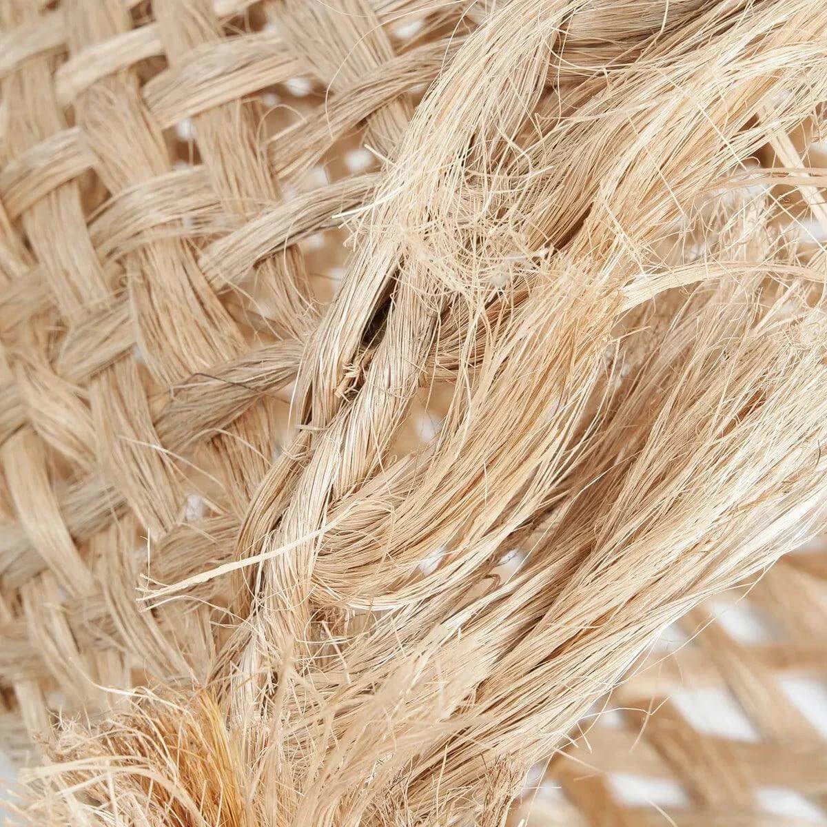 Gedetailleerde handgeweven structuur van de Boho Hanglamp M