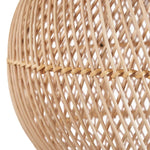 Detail van de handgeweven rotan structuur van de Ibiza Bubble hanglamp maat M (45 cm), boho stijl.