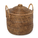 Java rotan mand met deksel en handgrepen – handgemaakt, ruim en stijlvol