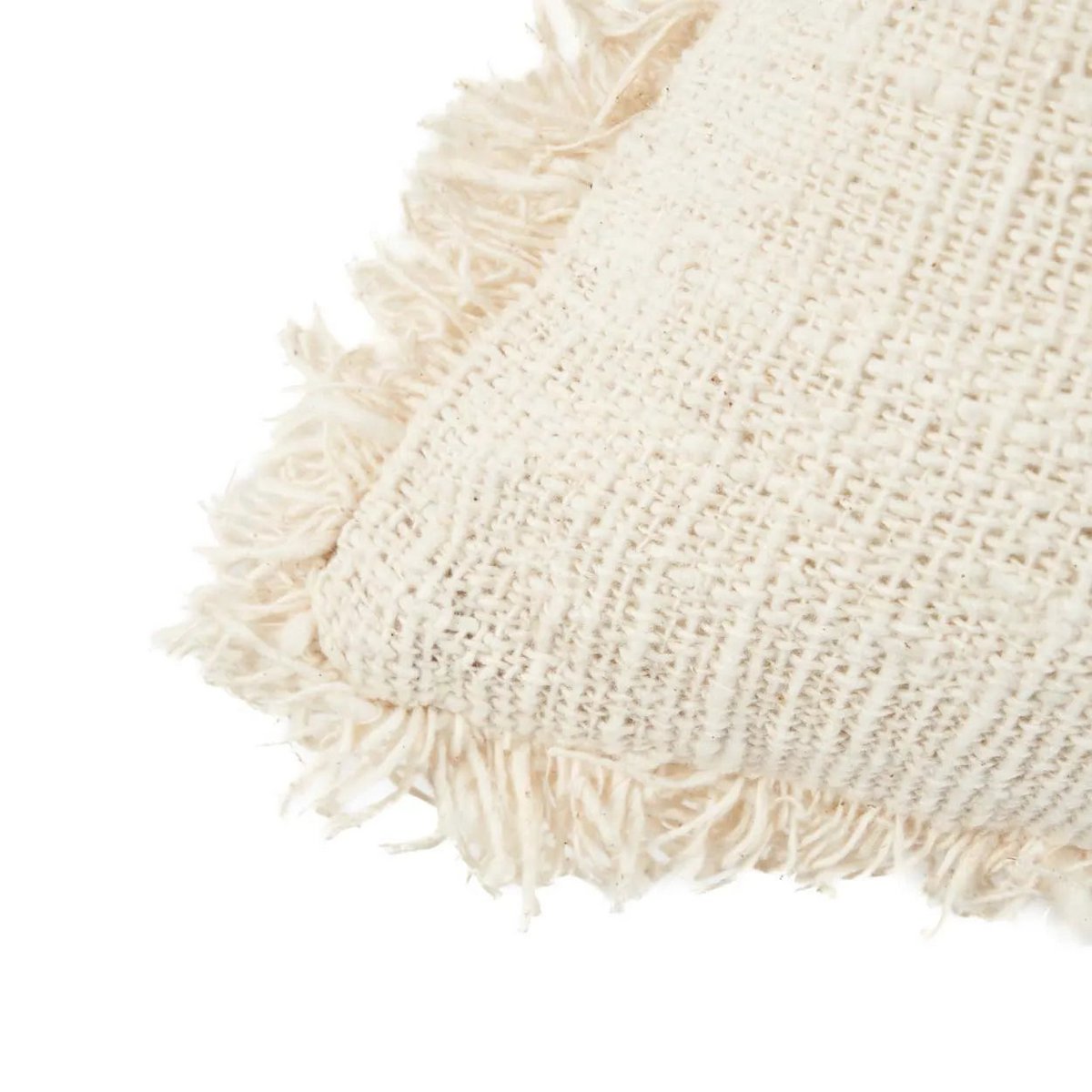 Detail van de franje aan de randen van de Laguna Palm Kussenhoes