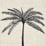 Close-up van het palmbladontwerp op de Laguna Palm Kussenhoes