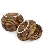 Open Rotan Keranjang M met deksel