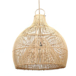 Solei Lume rotan hanglamp in vaasvorm, handgemaakt en ideaal voor een boho interieur.