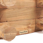 Teak Serenity Plate met merklabel- Handgemaakt serveerblad van teakhout met authentieke natuurlijke afwerking