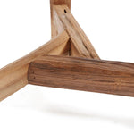 Detail van de houten verbinding en constructie van de handgemaakte Yatai kruk