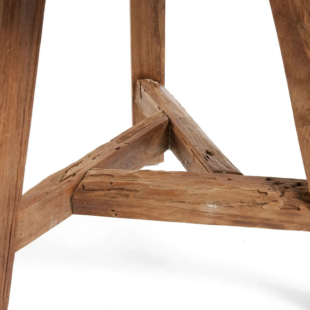Detail van de verstevigde houten constructie van de Yatai kruk L