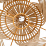 Detail van de lamphouder en ophanging aan de binnenkant van de Zahara rotan hanglamp