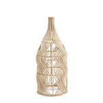 Zahara rotan hanglamp in maat M, handgemaakt met golvend gevlochten design in bohemian stijl