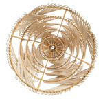 Onderkant Zahara rotan hanglamp met gevlochten design en open structuur voor sfeervol licht